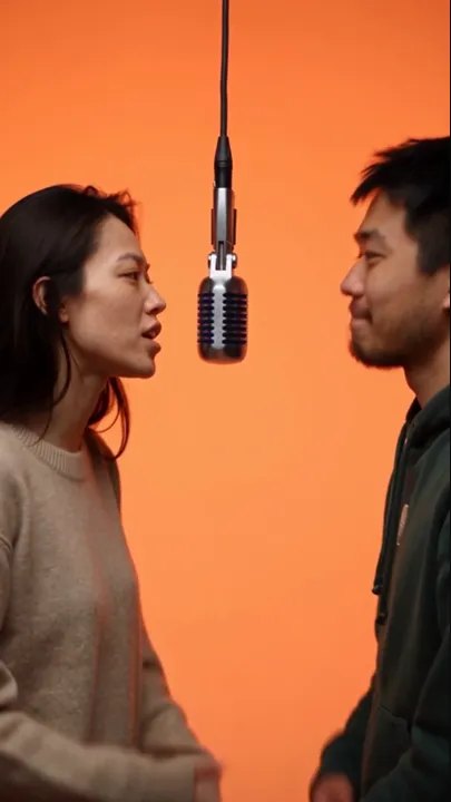Hotel Lobby AI rap video template: two rappers side by side in a studio